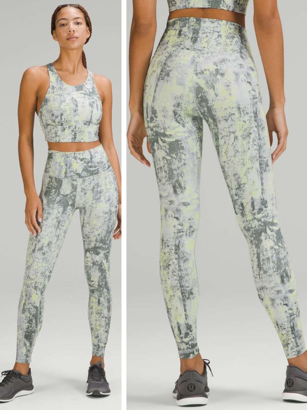 LULULEMON Wunder Train High-Rise Tight 25" Cinder Grain Smoked Spruce Multi 12